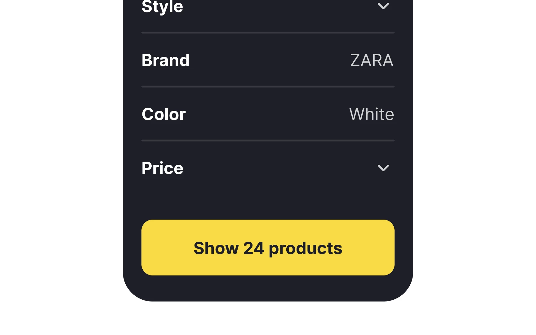 Results stat example of Search Bar UX Best Practices 
