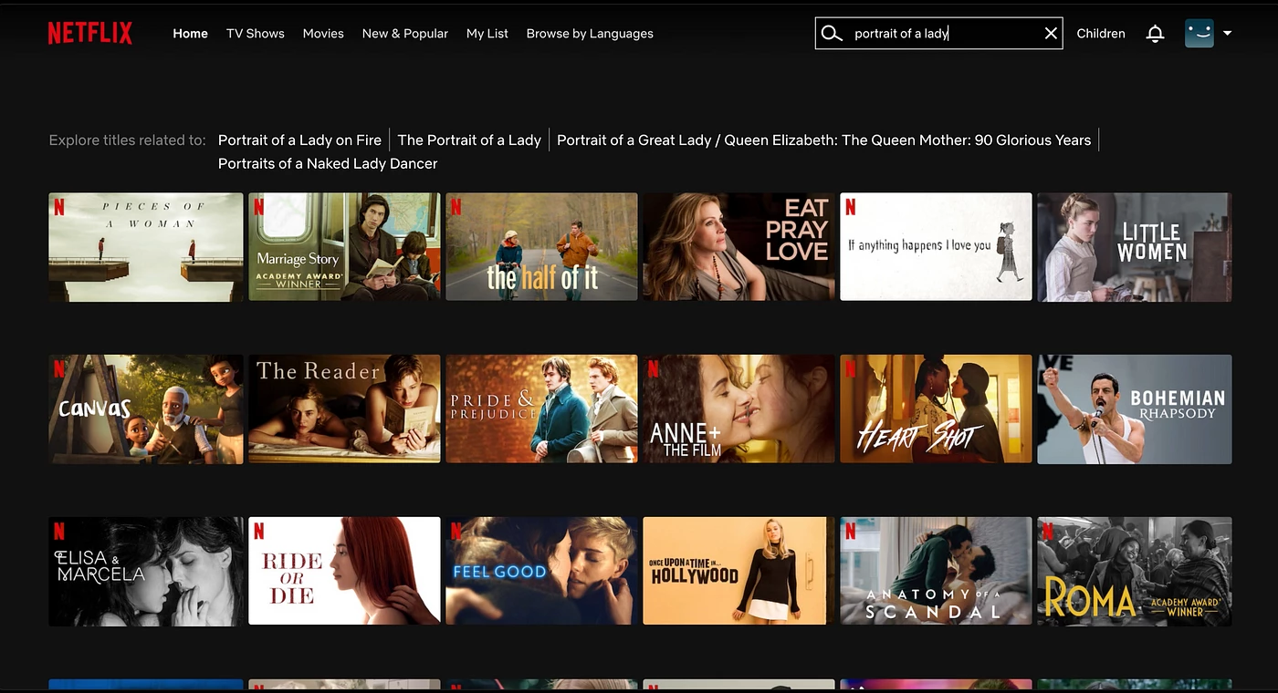 Netflix Error Handling Example of Search UX 