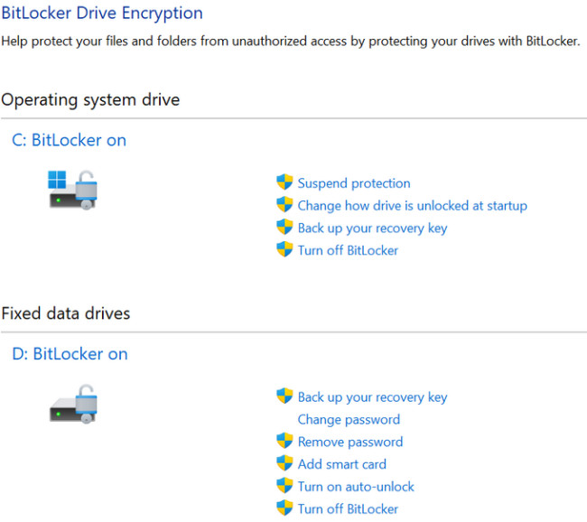 BitLocker encryption