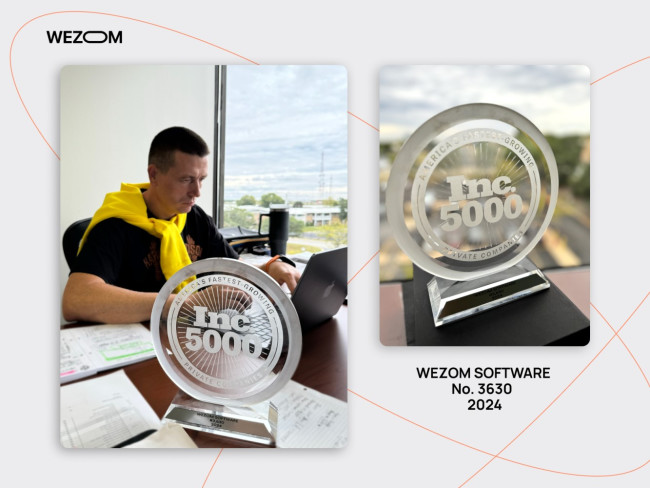 Wezom ranks no. 3630 on Inc. 5000 2024 Wezom ranks no. 3630 on Inc. 5000 2024