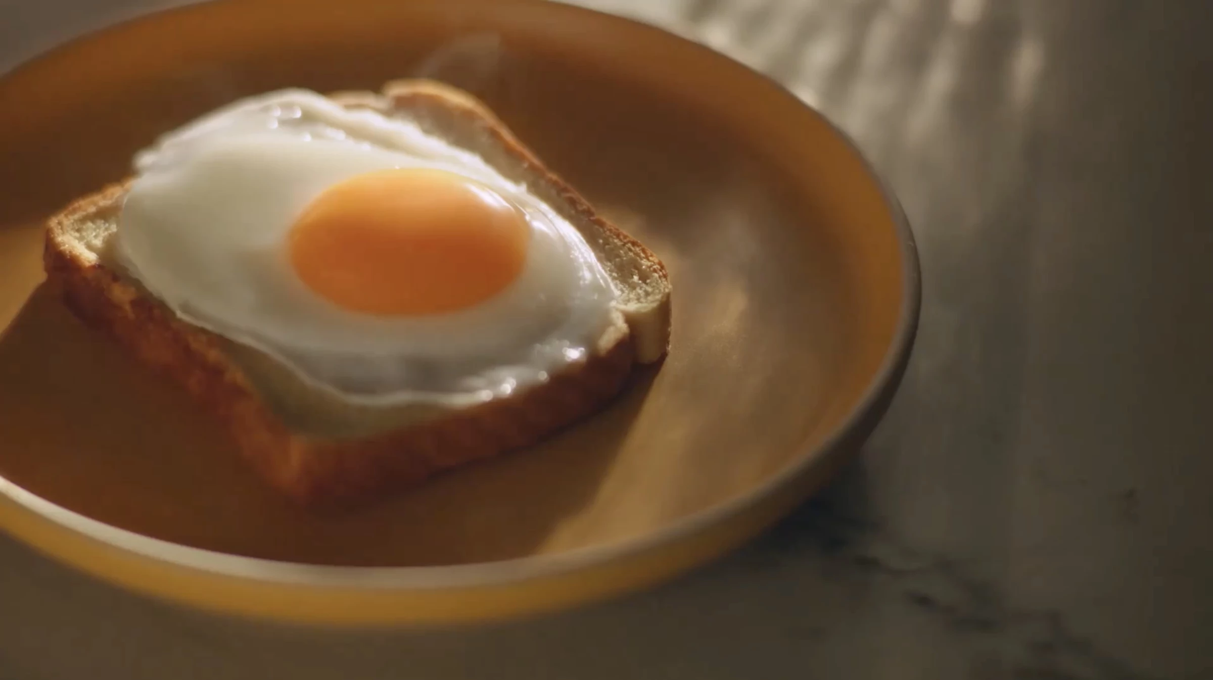 An orange-yolked egg is proof of ethical farming.