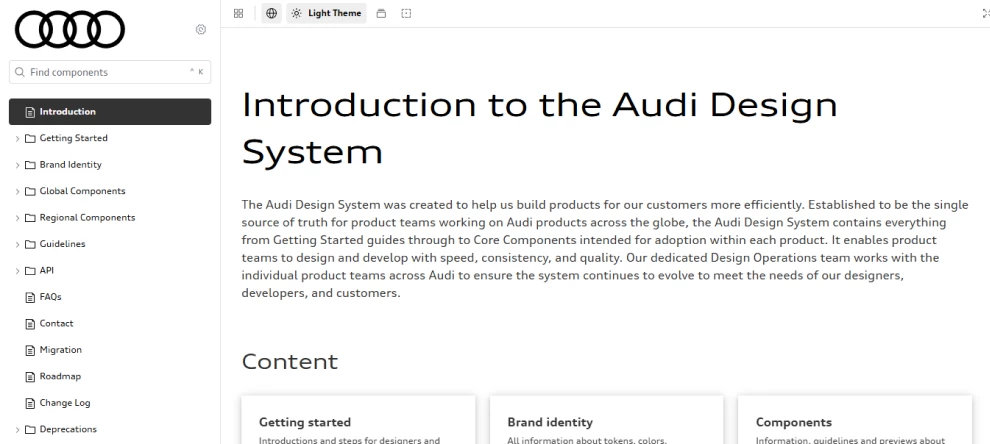 Storybook Example Audi UI React