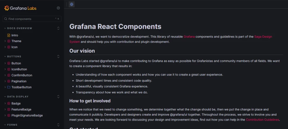 Storybook Example Grafana Labs