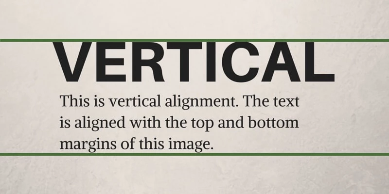 Example of Vertical Alignment