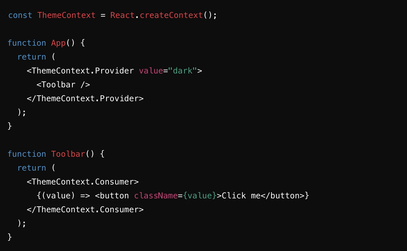Example code of Context API