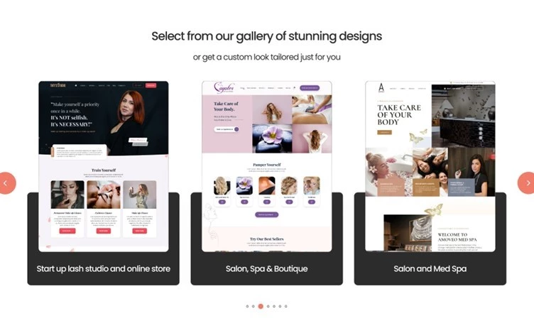Web Loft Designs’ Web Design and Development for Beauty Salons Service Page