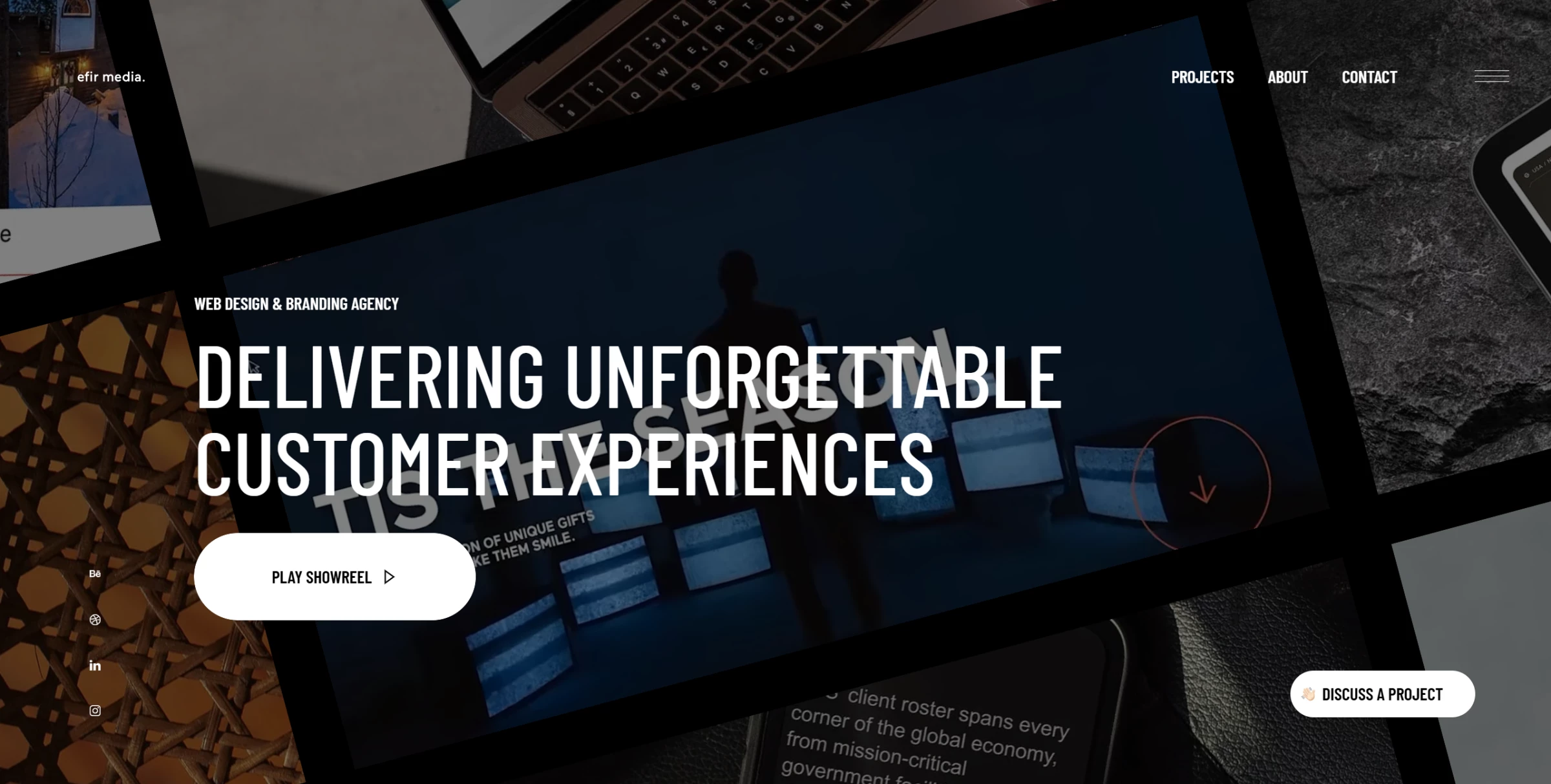 A screenshot of EFIR MEDIA’s homepage