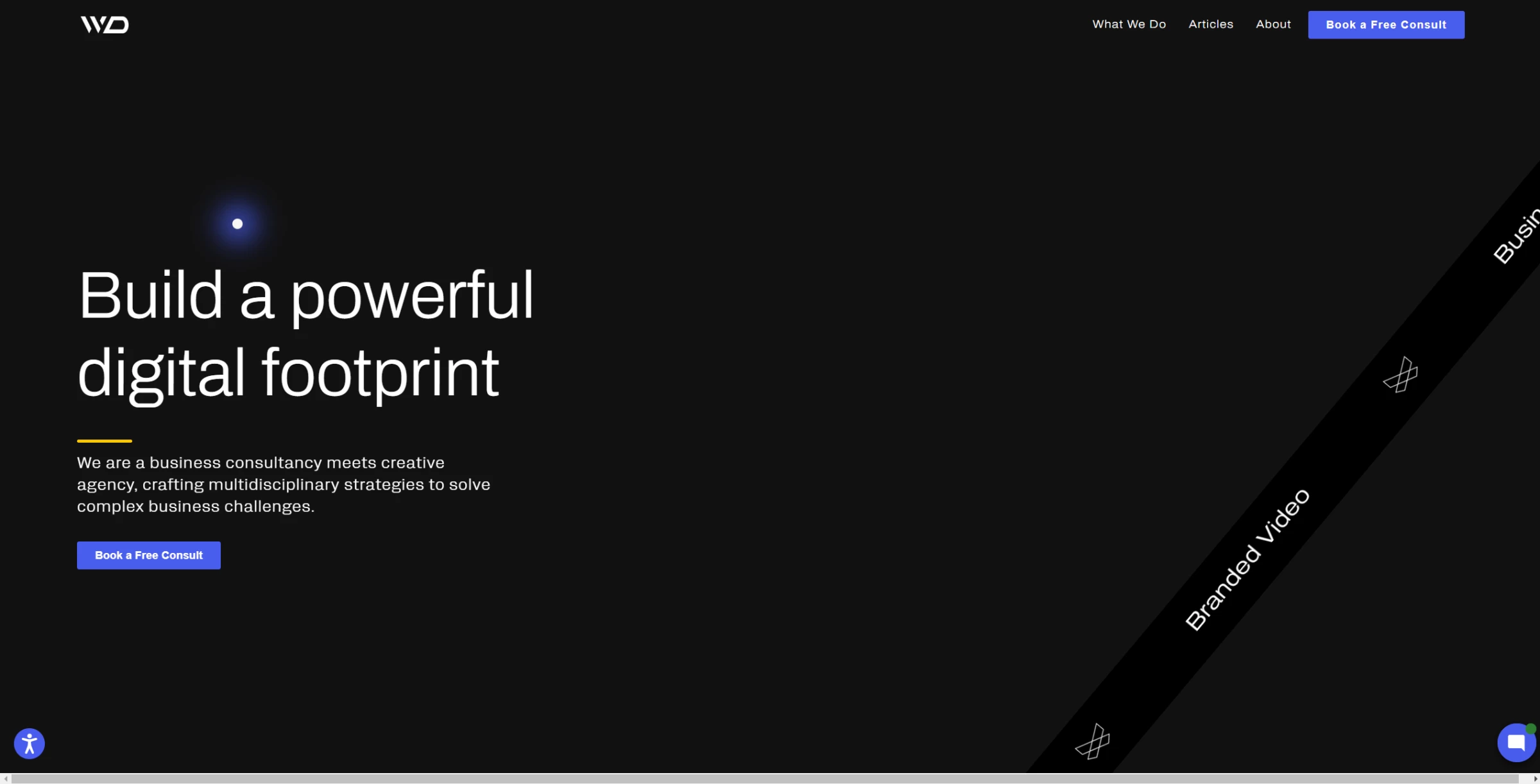 A screenshot of WD Strategies’ homepage