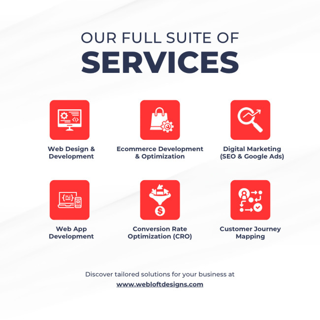 Web Loft Designs' Full Suite of Services | Source: Facebook | Web Loft Designs Web Loft Designs' Full Suite of Services | Source: Facebook | Web Loft Designs