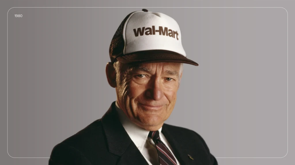 Sam Walton in the Wal-Mart Cap Sam Walton in the Wal-Mart Cap