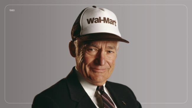 Sam Walton in the Wal-Mart Cap Sam Walton in the Wal-Mart Cap