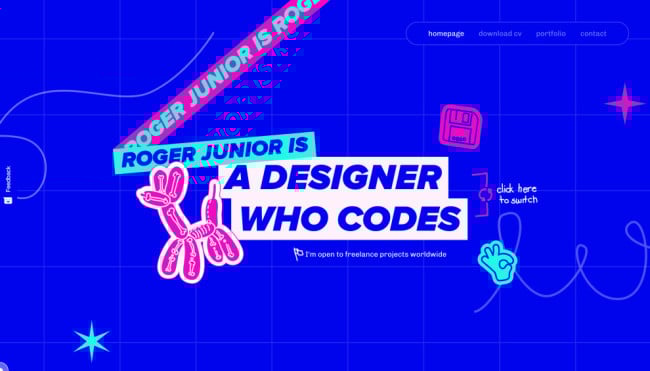 The Roger Junior portfolio website