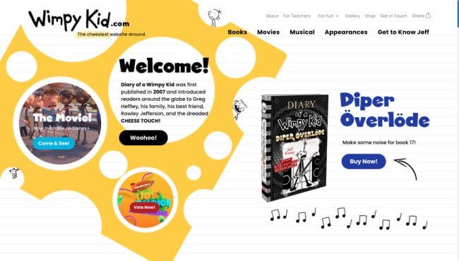The Wimpy Kid website