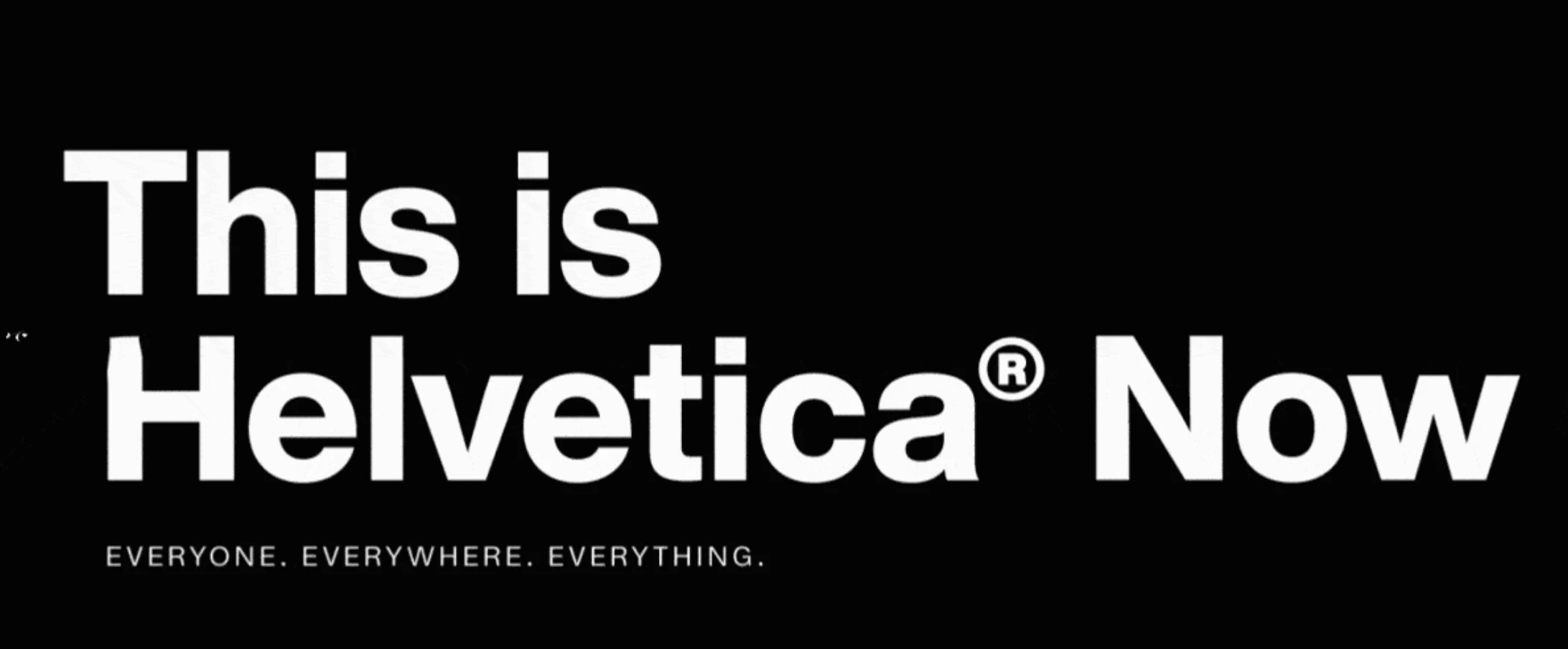 example image of the Helvetica Now font