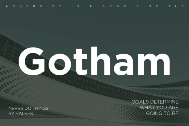 example image of the Gotham font