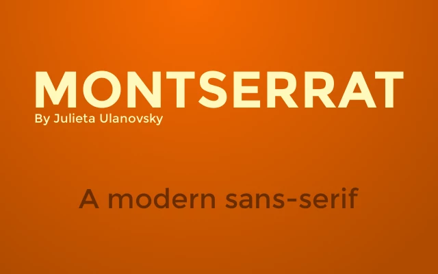 example image of the Montserrat font