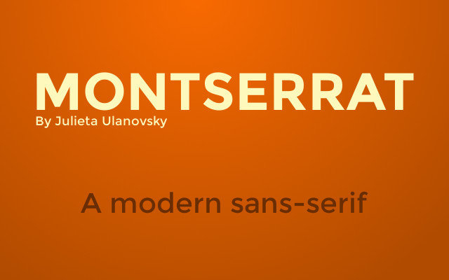 example image of the Montserrat font
