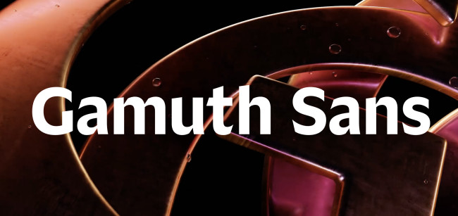 example image of the Gamuth Sans font