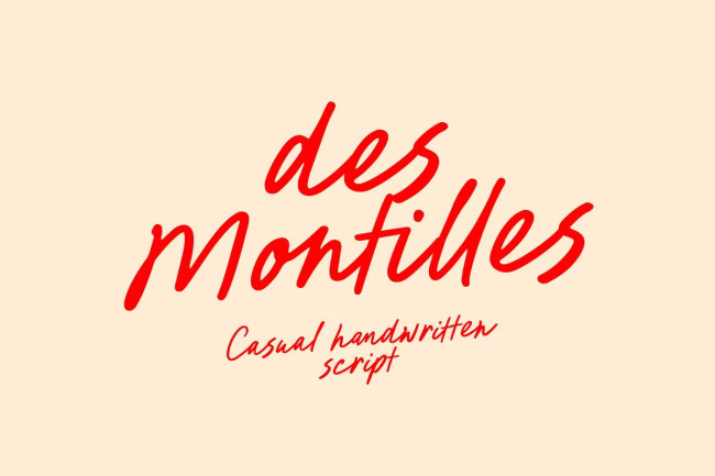 example image of the Des Montilles font