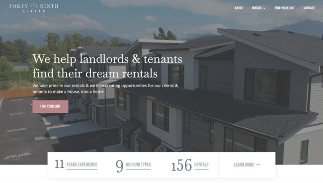 Forty Ninth Living Real Estate Website Design