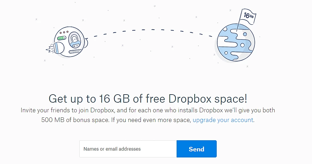 Dropbox’s referral program led to 3900% growth | Source: Dropbox
