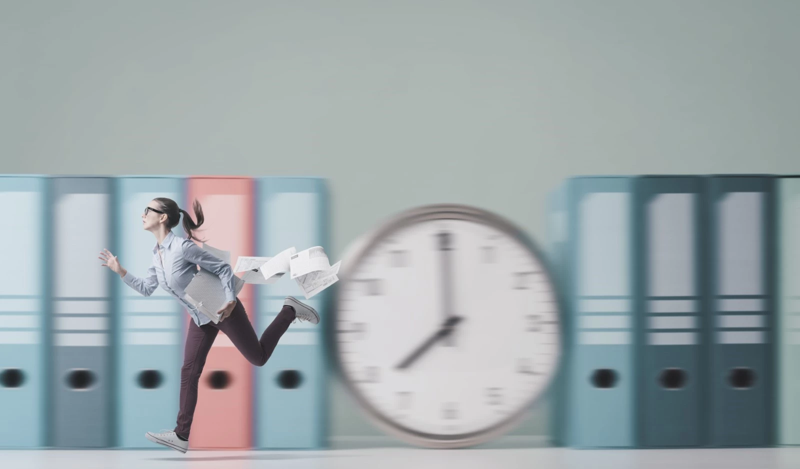 Designer rushing to meet deadlines 