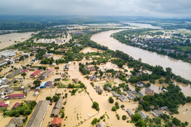Flooding in the city 