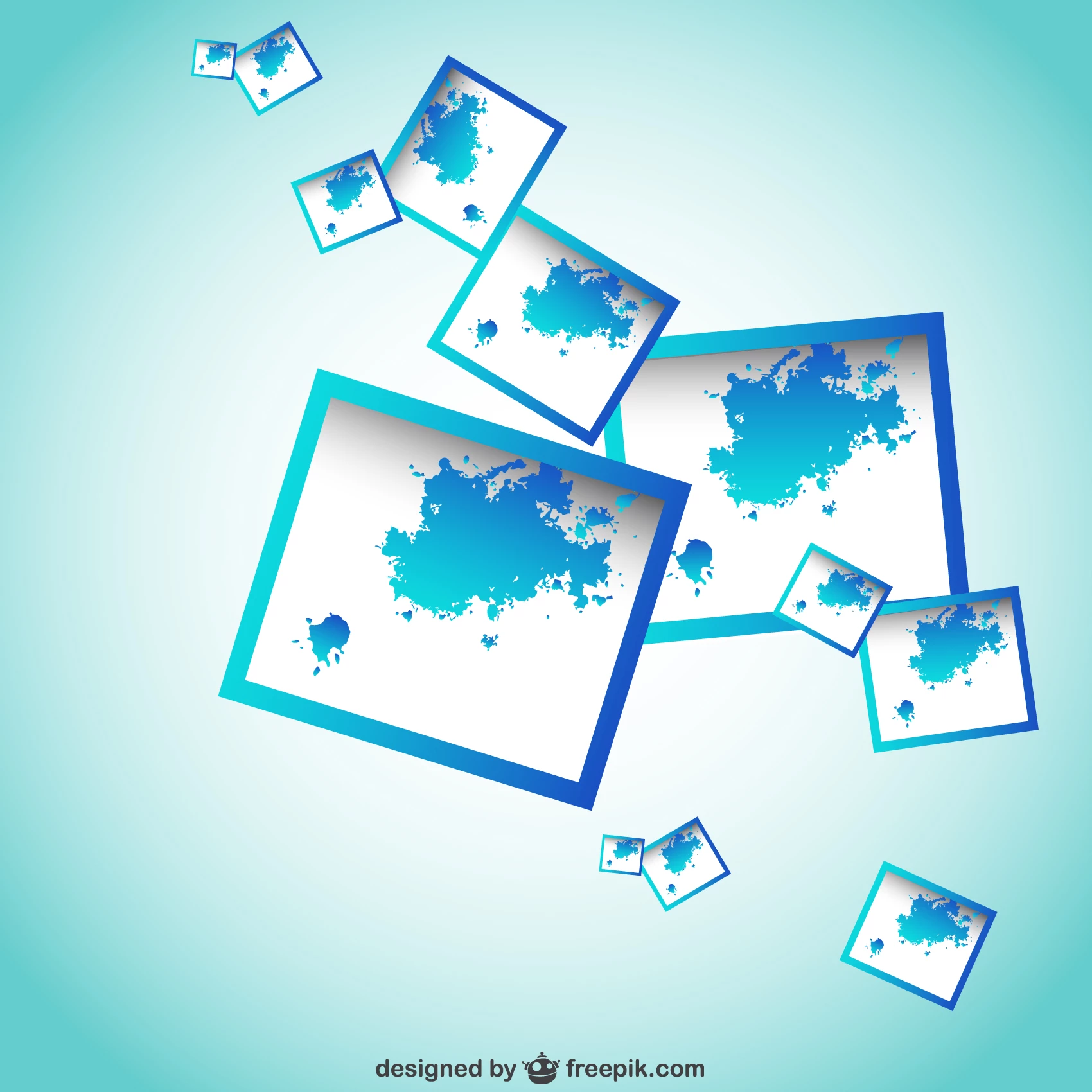 Different square sized, a concept of different file formats