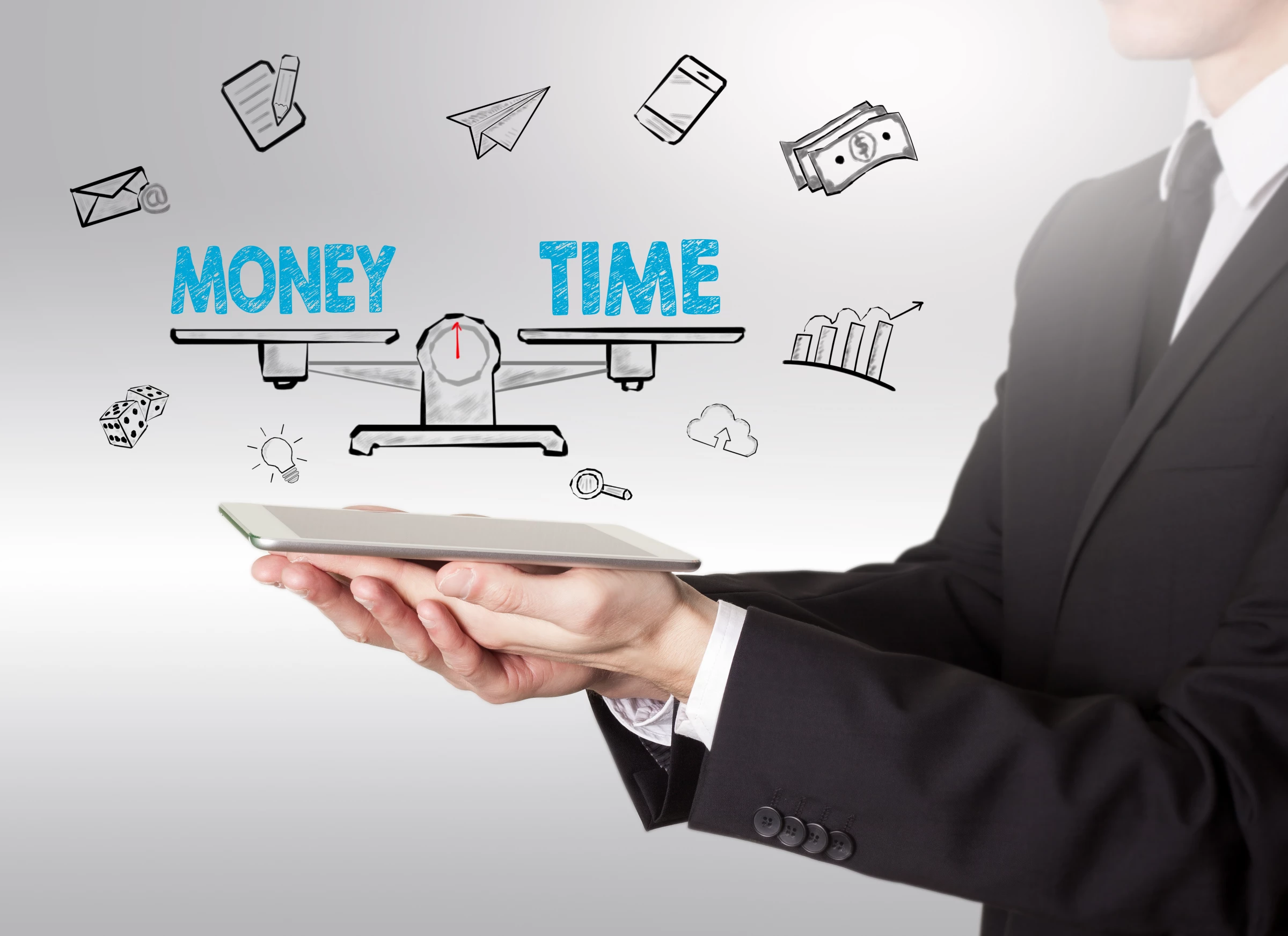 Saving time and money concept