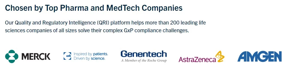 Redica’s Quality and Regulatory Intelligence (QRI) Platform Reach | Source: Redica