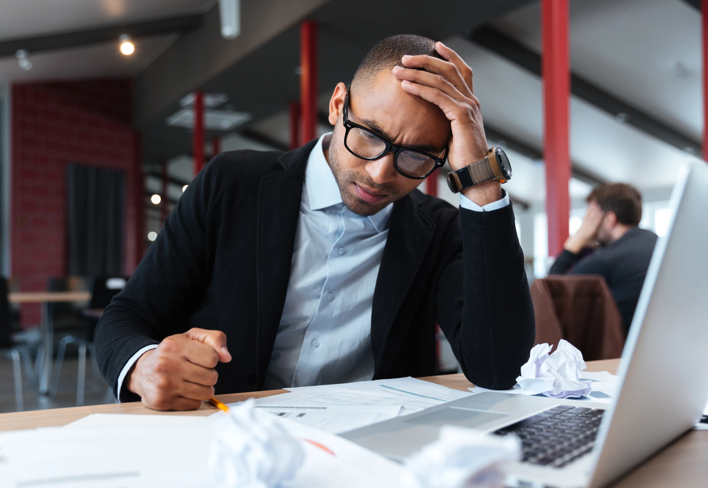 A man struggles to understand new data