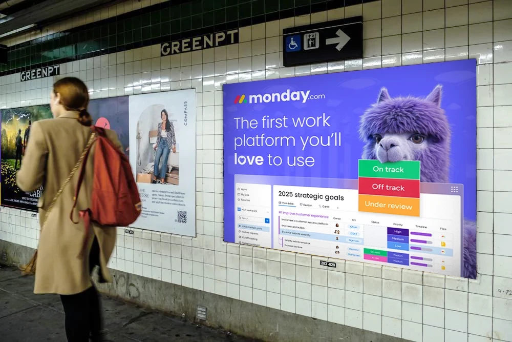Monday.com OOH ads Monday.com OOH ads
