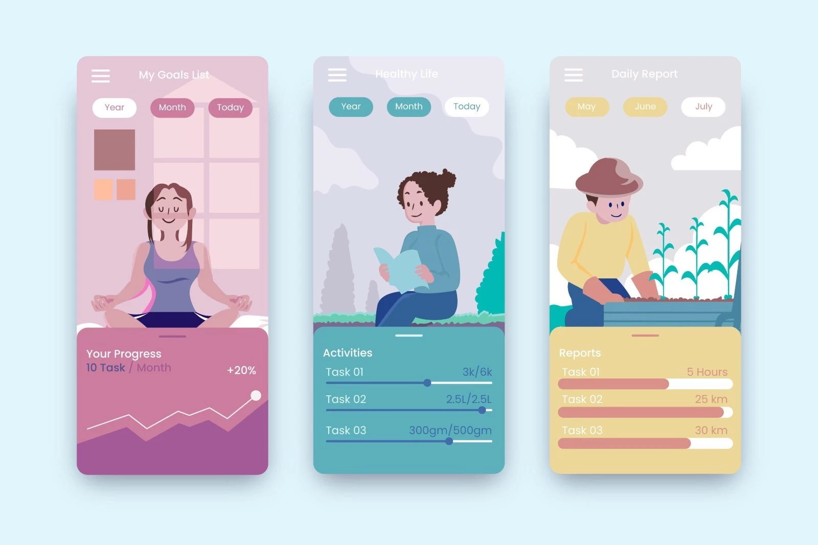 Goals tracking app