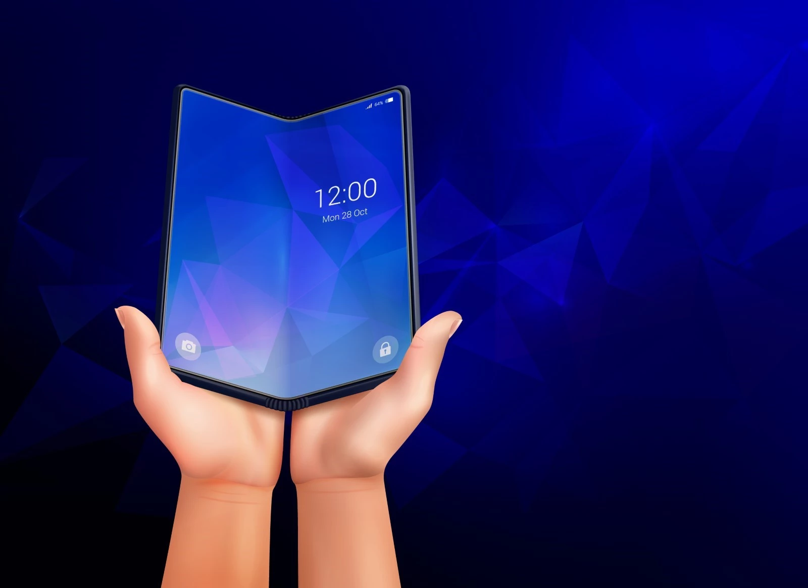 A foldable smartphone