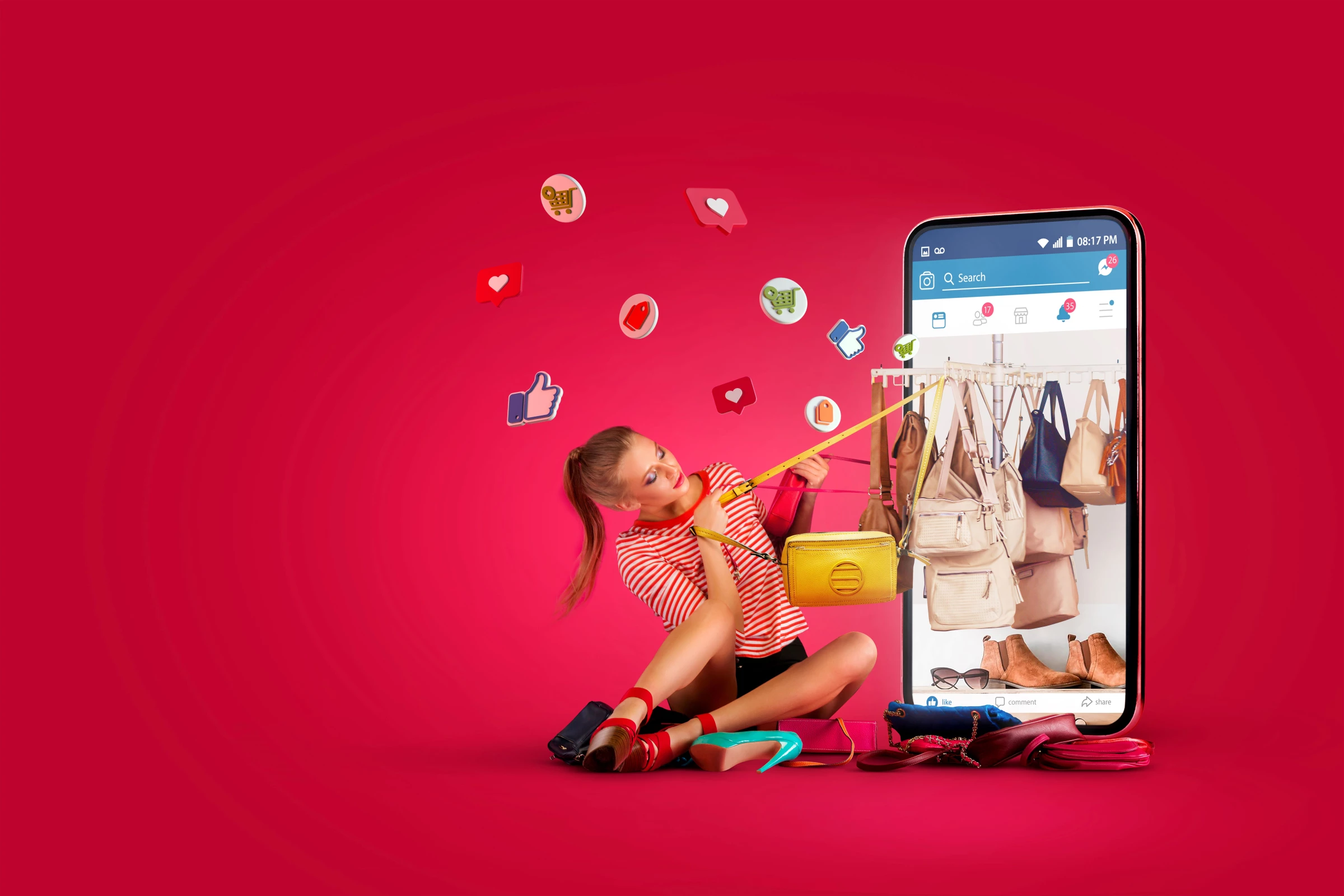 Social media shopping concept