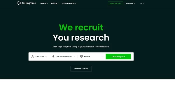 TestingTime homepage
