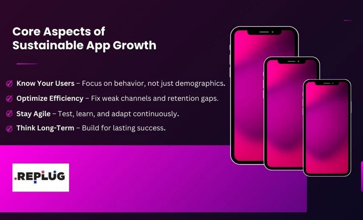 Core Aspects of Sustainable App Growth | Source: DesignRush
