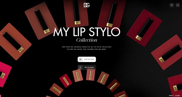 Dolce & Gabbana web design storytelling