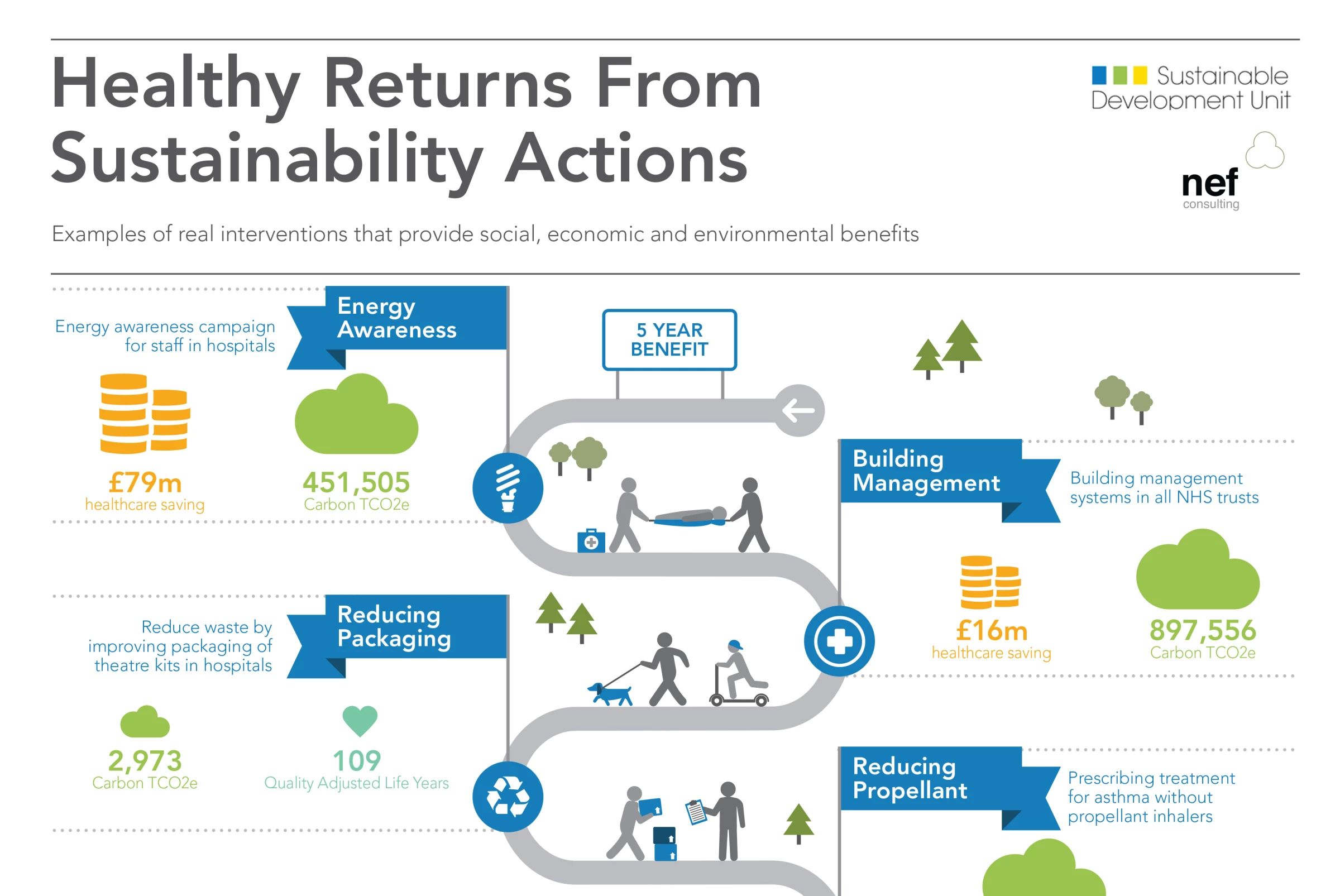 Healthy Returns From Sustainable Actions Roadmap Infographic