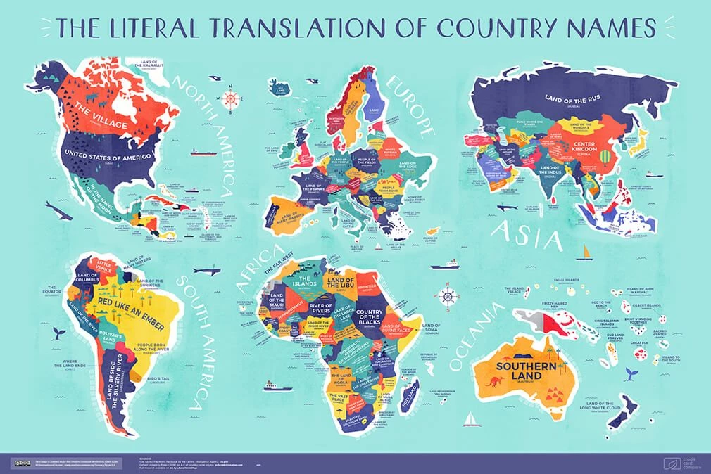 Literal World Map Map Infographic