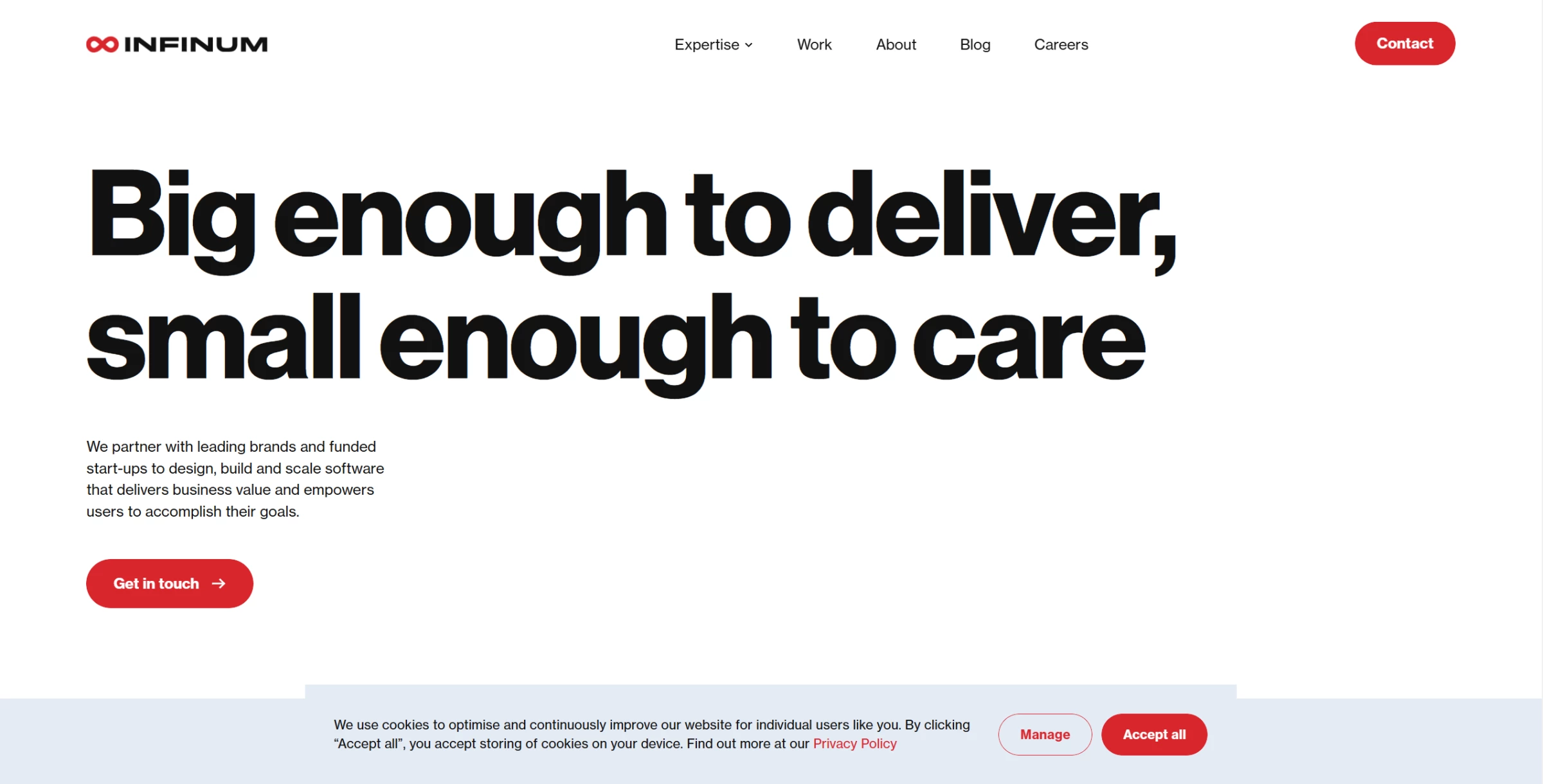 Infinum’s homepage