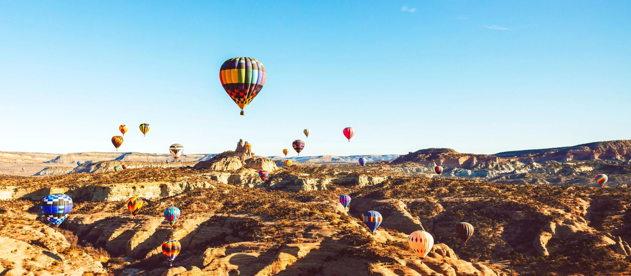 Hot air Balloons in Red Rock Park in Gallup, New Mexico