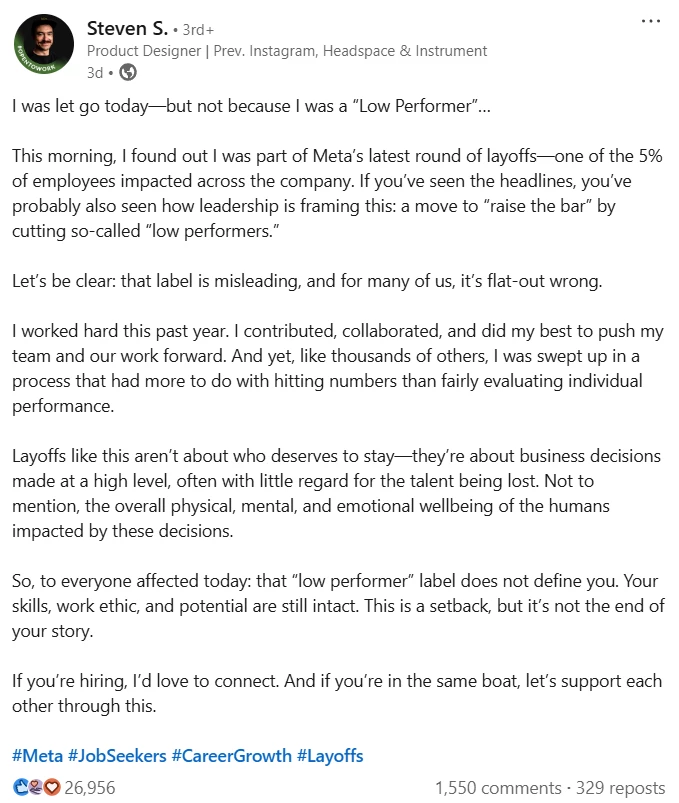 A post from Steven S. on LinkedIn