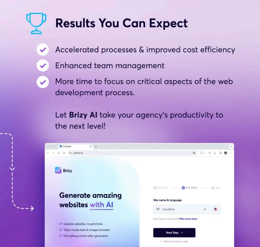 How Brizy Benefits Agencies | Source: Brizy