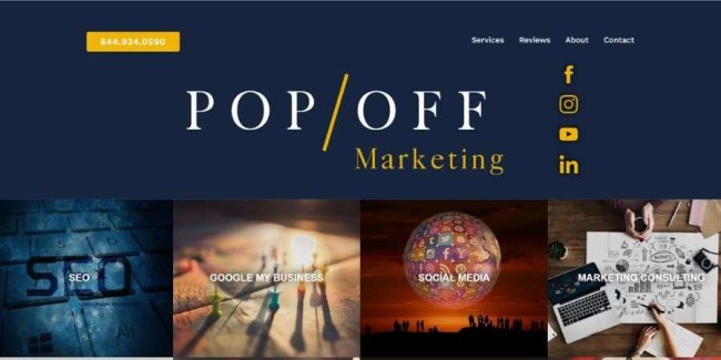 PopOff Marketing website