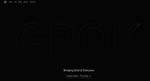 Grok homepage