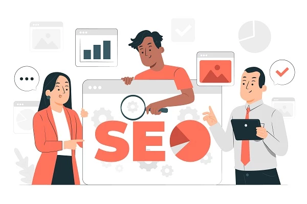 Illustration of SEO staff