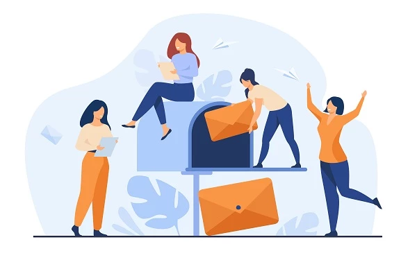 Cold email outreach illustration