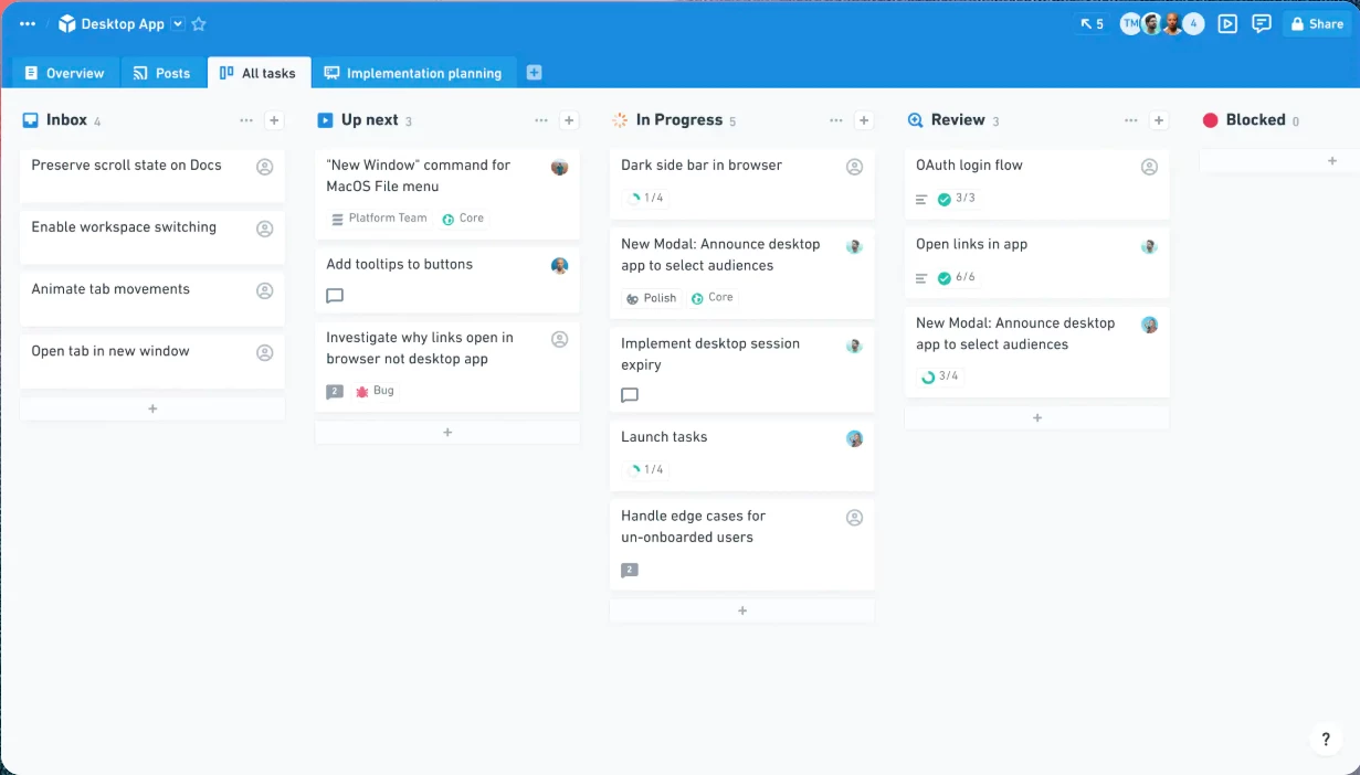 Whimsical’s dashboard
