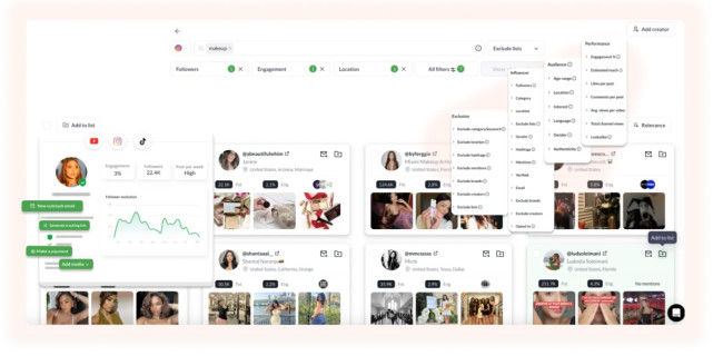 Heepsy’s dashboard